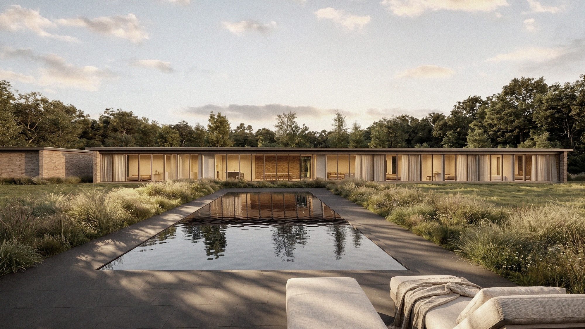 540 Hands Creek · the house and pool seen from the meadow