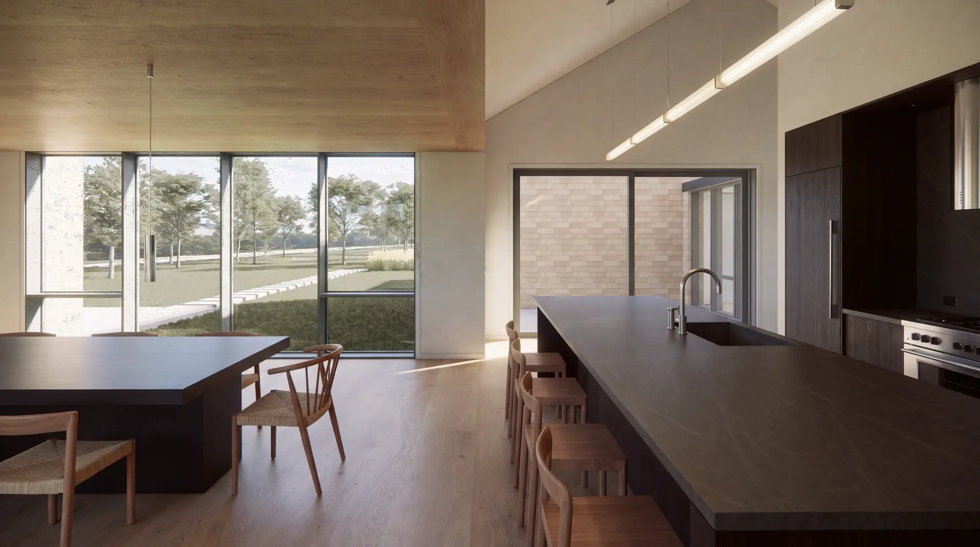 Kitchen and dining space at 84 Sunset Beach Road